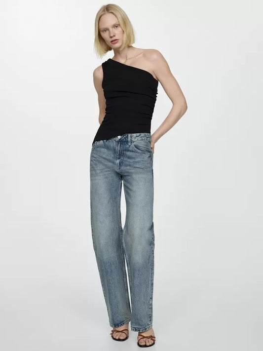 High waist Straight fit jeans