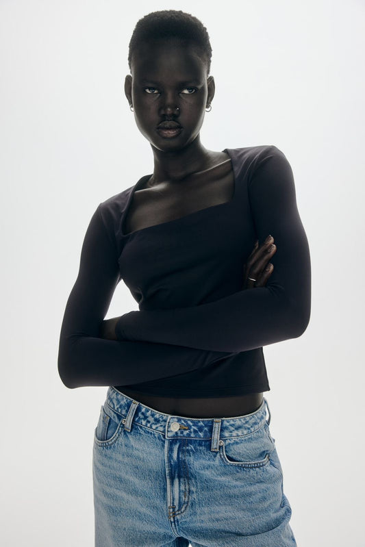 LONG-SLEEVED MICROFIBRE TOP