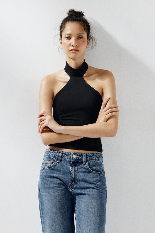 Polyiamide Halter Neck Top