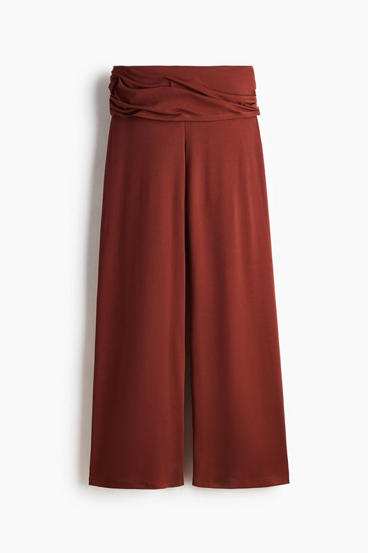 Draped Fine Knit Trousers