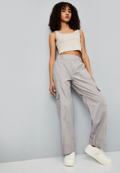 High Waist Cargo Pants