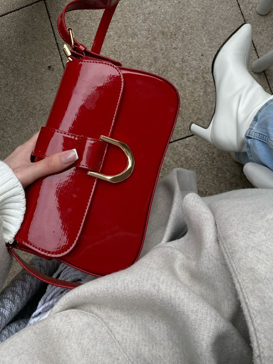 Shiny Sling With Shoulder Bag