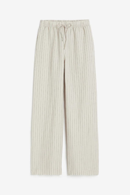 High waist linen Trousers