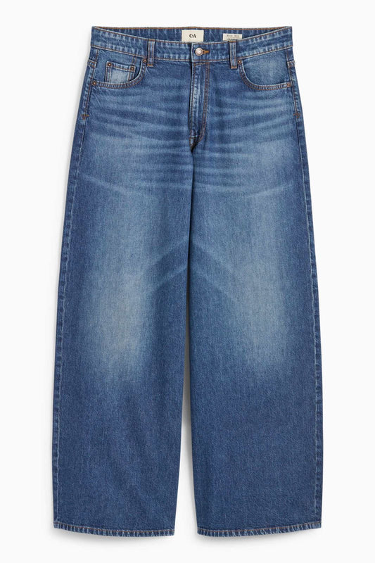 High waist wide leg denim