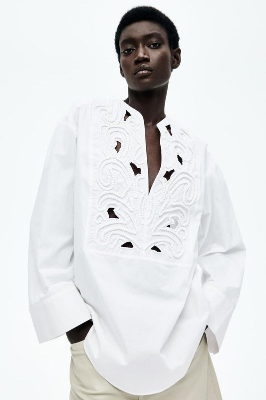 Broderie Anglaise Blouse Top