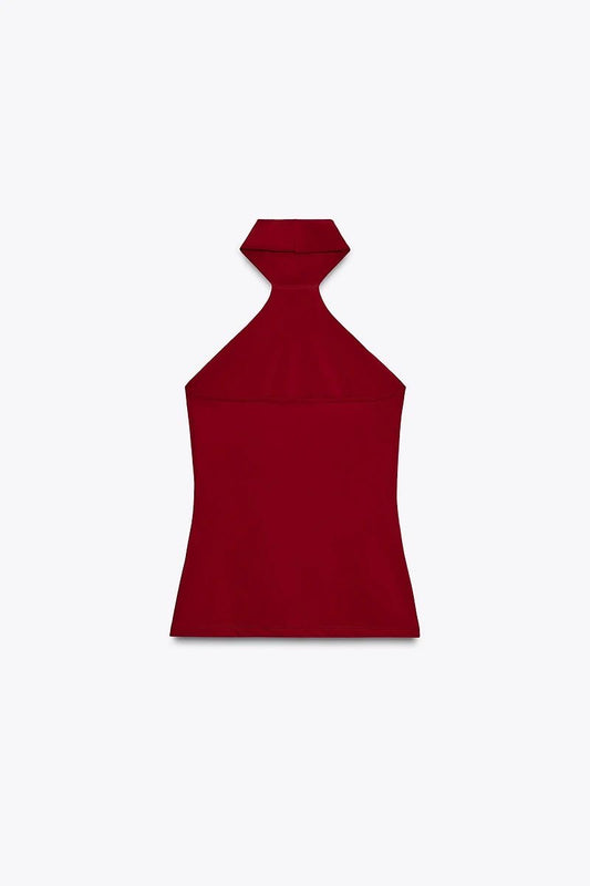 Polyiamide Halter Neck Top