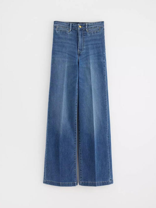 High waist wide leg jeans (stretchable)