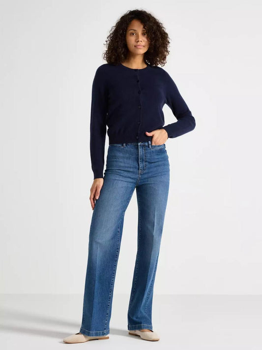High waist wide leg jeans (stretchable)