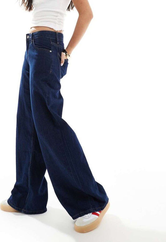 High waist wide leg jeans