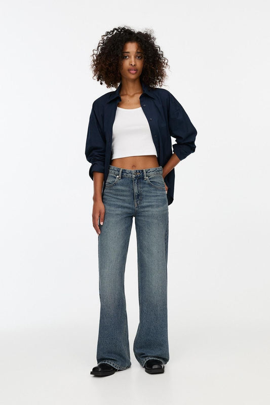 High Rise wide leg jeans