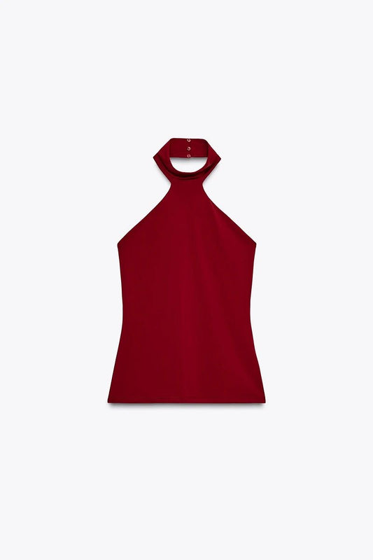 Polyiamide Halter Neck Top