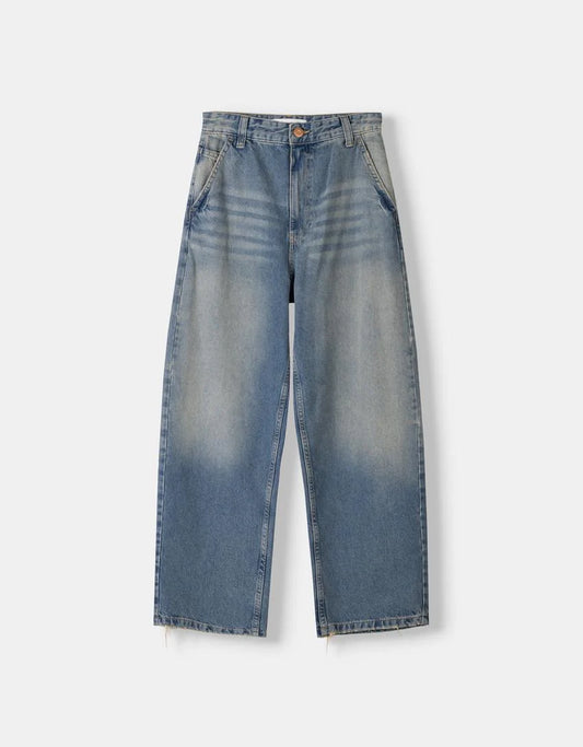 Unisex baggy skater jeans Highwaist Dusty blue jeans