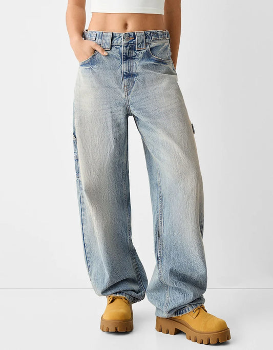 Unisex Baggy carpenter vintage blue Jeans