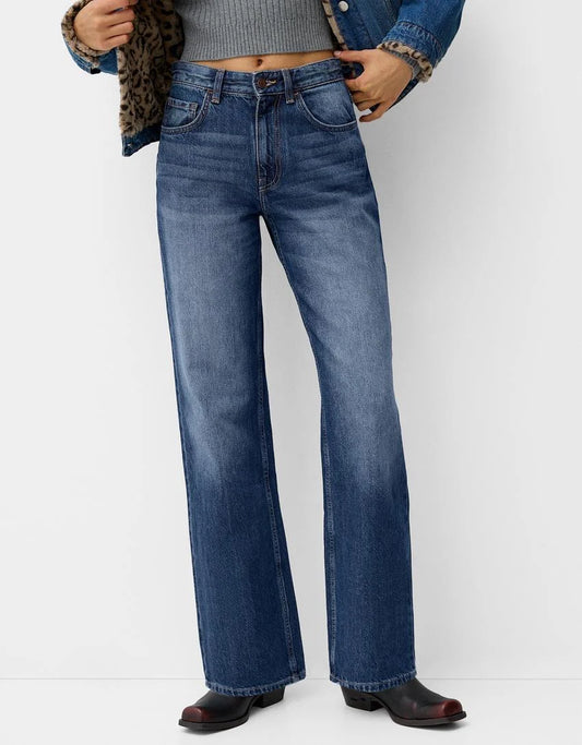 High Rise wide leg jeans
