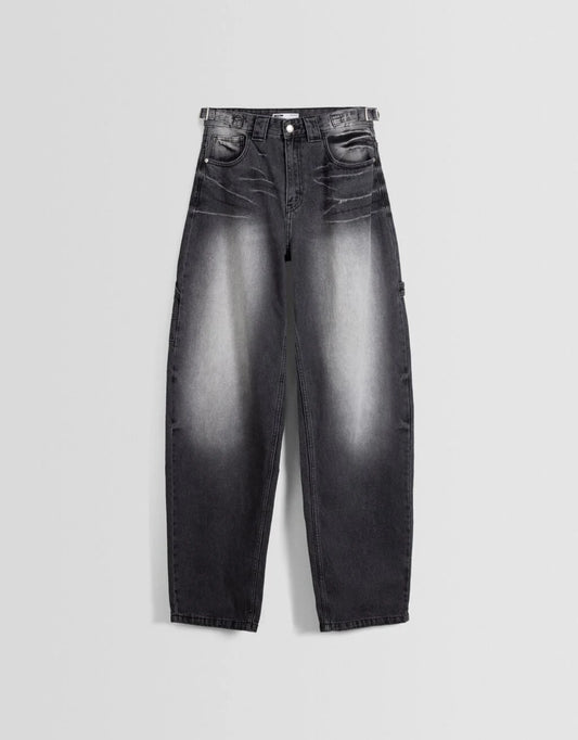 Unisex baggy carpenter Jeans black