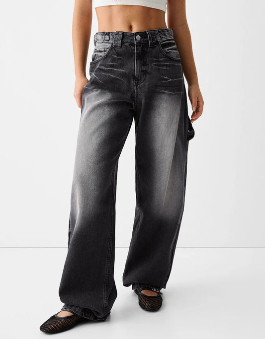Unisex baggy carpenter Jeans black