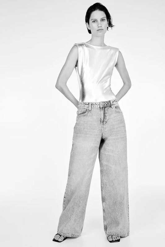 High Rise Wide Leg Jeans