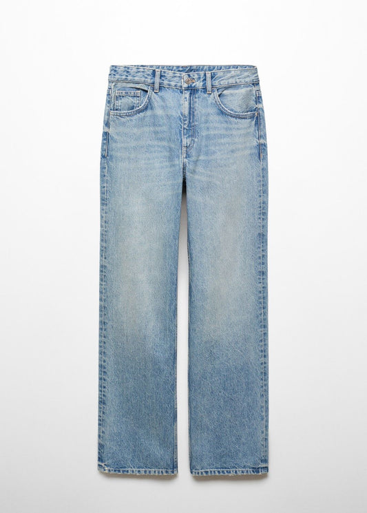 Mid Rise Straight Fit Jeans