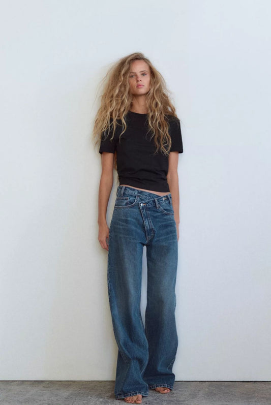 High waist wide leg TRF Jeans