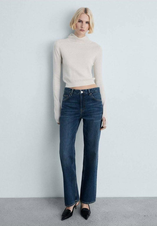 High waist Straight Fit denim