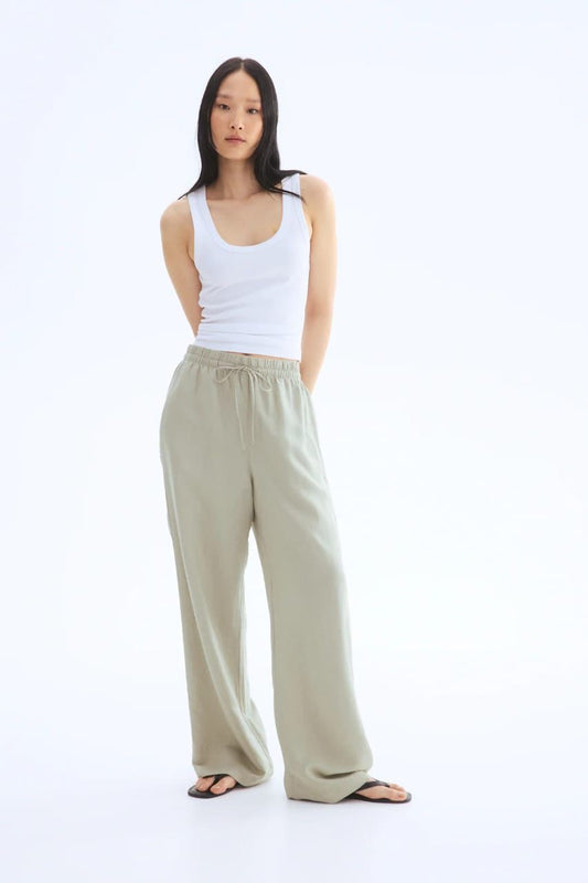 High waist linen Trousers