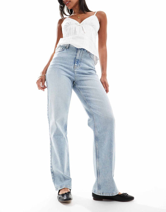Heart Pocket Straight leg jeans